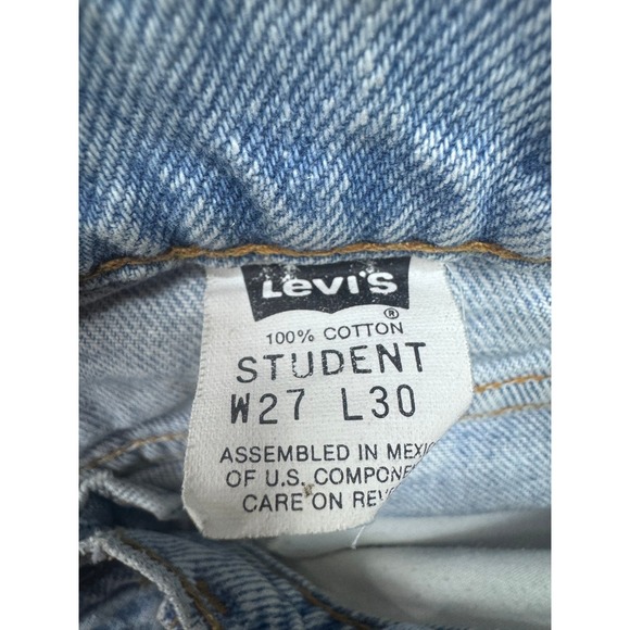 Levis 560 Vintage Student Fit Jeans Light Wash Orange Tab 25x29 High Rise 90s - Picture 12 of 13